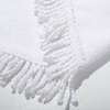 Asciugamano in microfibra 152 x 76 cm con frange per sublimazione - bianco