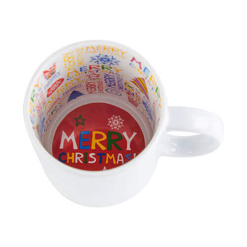 Tazza 330 ml con l’interno Merry Christmas Sublimazione Termostampa