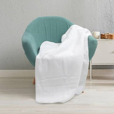 Coperta Minky con stelle per sublimazione - bianca