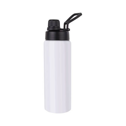 Borraccia in acciaio inossidabile da 750 ml con gancio - Bianca