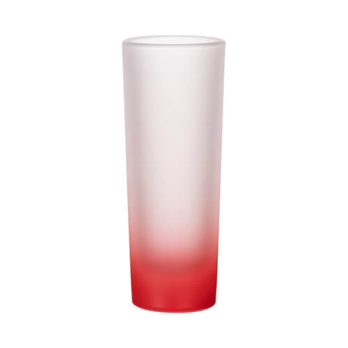 Un vetro smerigliato da 90 ml per sublimazione - sfumatura rosso