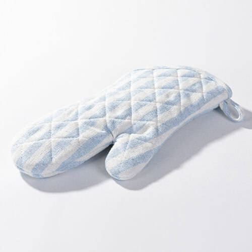 Guanto da forno termoisolante per sublimazione - crema con strisce blu