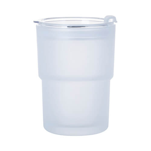 Tazza in vetro smerigliato da 400 ml per sublimazione
