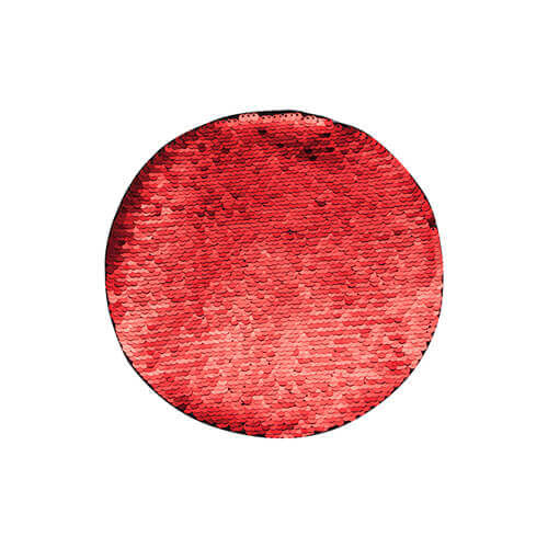 Patch paillettes bicolore da sublimare - cerchio rosso Ø 19