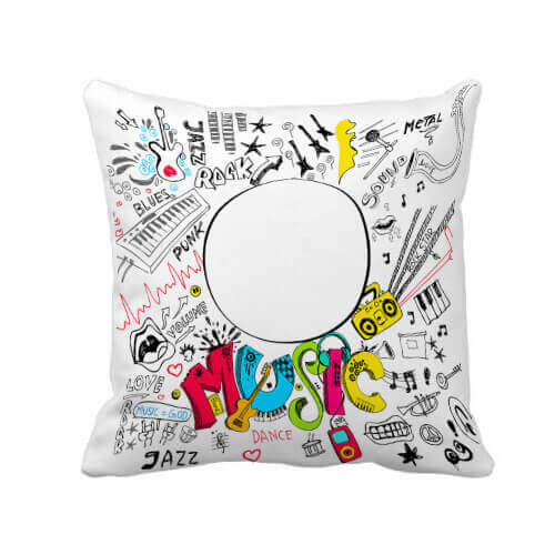 Federa in raso 38 x 38 cm per sublimazione - Musica