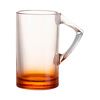 Mug in vetro da 400 ml con manico triangolare per sublimazione - fondo arancione