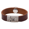 Bracciale in pelle con cerchio per stampa sublimatica  col. marrone
