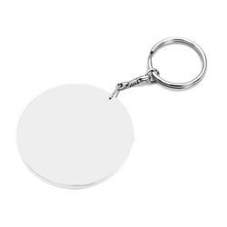 Portachiavi in Plastica Tondo 60 mm Bianco Sublimazione Trasferimento termico