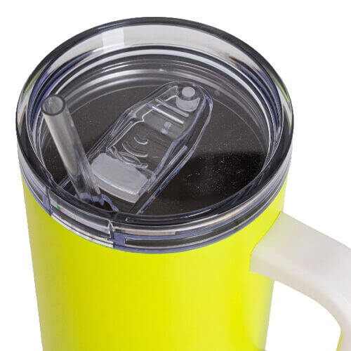 Tazza da viaggio in acciaio inossidabile da 1200 ml per sublimazione - giallo neon opaco