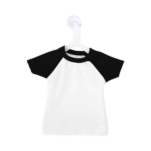 Mini T-Shirt per Sublimazione con appendiabiti - nero