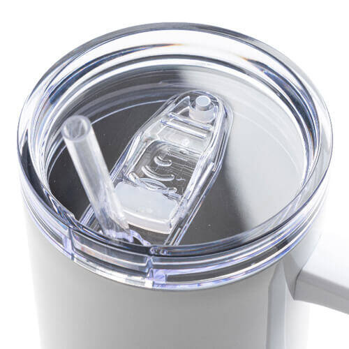 Tazza da viaggio in acciaio inossidabile da 1200 ml per sublimazione - bianca