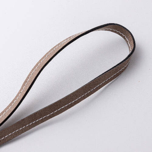 Etichetta in pelle con tracolla / custodia AirTag per sublimazione - grigio