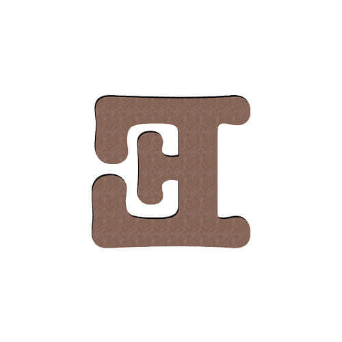 Lettera decorativa da MDF per sublimazione 15 cm E