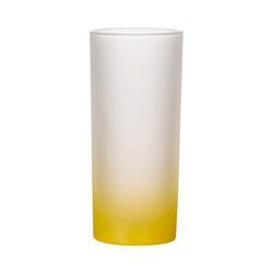 Vetro smerigliato da 200 ml con manico giallo per sublimazione