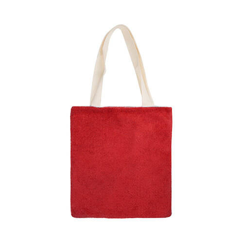 Borsa in peluche 34 x 37 cm per sublimazione - rossa