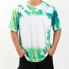 T-shirt Cotton-Like Bleached Leopard Summer Green per sublimazione
