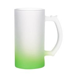 Tazza da 470 ml in vetro smerigliato per sublimazione - sfumatura verde