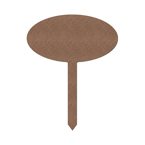 Targa da giardino 20 x 25 cm in MDF per sublimazione - ovale