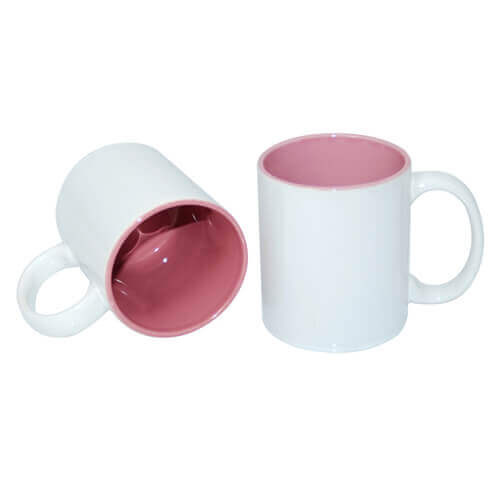 Tazza 330 ml con l'interno rosa Sublimazione Termostampa