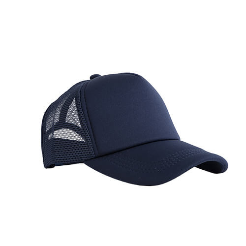 Cappellino Trucker a colori per adulti a trasferimento termico - blu navy