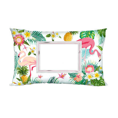 Federa in raso bicolore 70 x 40 cm per sublimazione - Flamingo