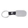 Portachiavi in metallo per chiavi a sublimazione - ovale su cinturino nero