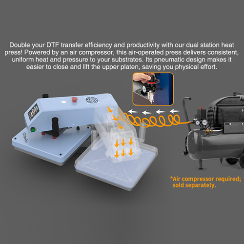 OtterPro Air Press Swing Dual 38 x 38 cm pressa piatta