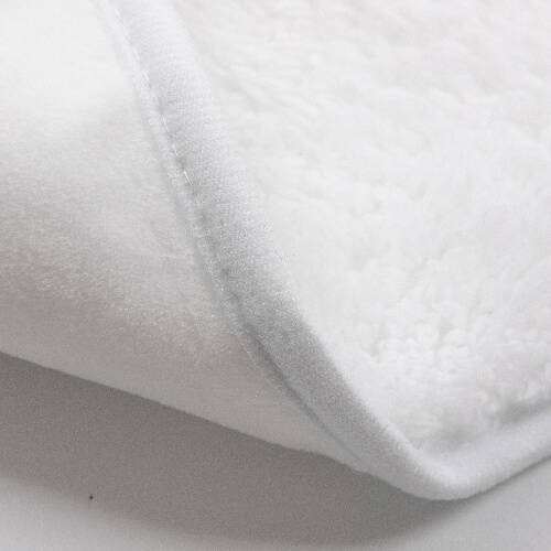 Coperta in microfibra e pile artico con cappuccio per sublimazione - bianca