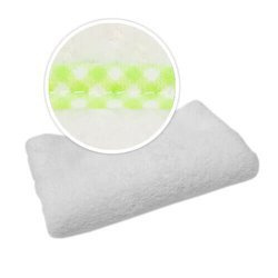 Pled con bordi a scacchi di colore verde per sublimazione