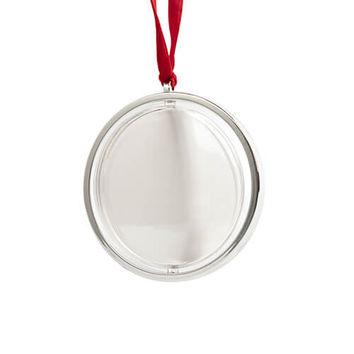 Ornamento rotante per albero di Natale a sublimazione - argento