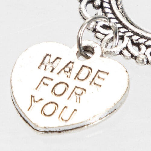 Spilla ovale doppia - spilla da balia con ciondolo a forma di cuore per sublimazione