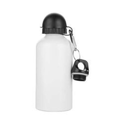 Borraccia bevande 500 ml - bianca con 2 tappi a vite - Stampa sublimatica a trasferimento termico