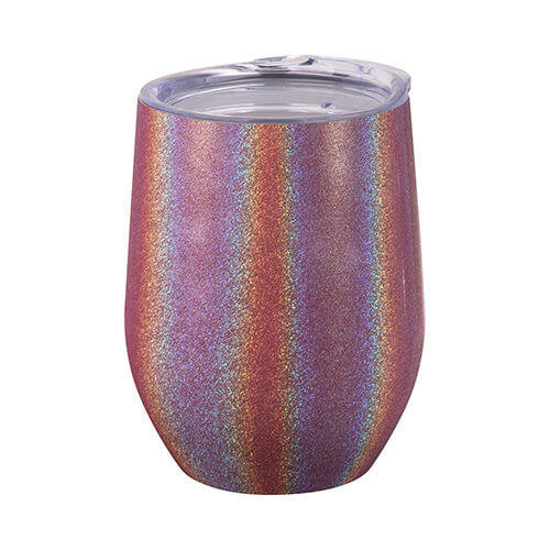 Tazza per vin brulè 360 ml per sublimazione - rosso con glitter