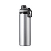 Borraccia in alluminio argento da 850 ml con tappo a vite con inserto grigio per sublimazione