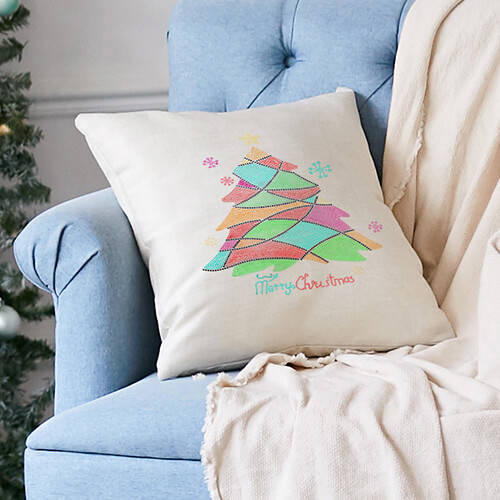 Foglio con zirconi per trasferimento termico - albero di Natale