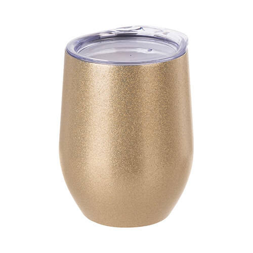 Tazza per vin brulè 360 ml per sublimazione - glitter oro