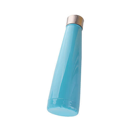 Borraccia piramide per bevande 420 ml - celeste - Stampa sublimatica a trasferimento termico