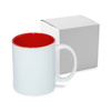 Tazza 330 ml con l'interno rosso JS Coating con la scatola Sublimazione Termostampa