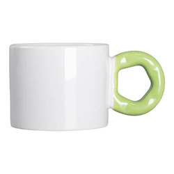 Tazza da 280 ml con manico a forma di ciambella per sublimazione - verde