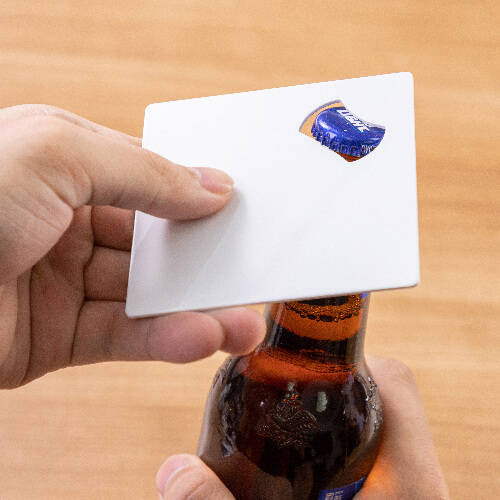 Apribottiglie 9 x 9 cm per sublimazione - bianco