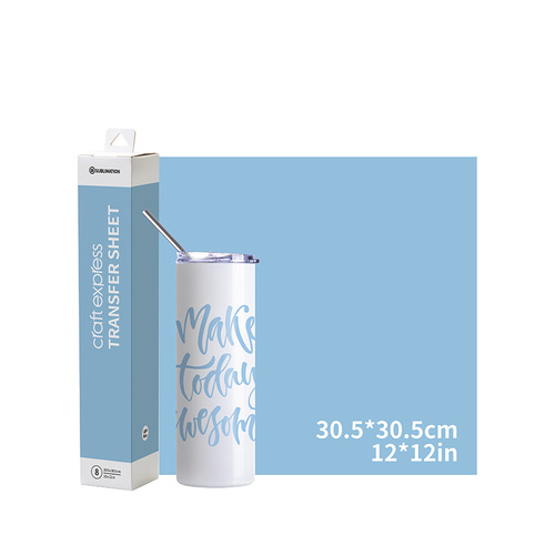 Foglio di trasferimento azzurro 30,5 x 30,5 cm - 8 pezzi.