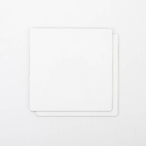 Pannello in fibra per sublimazione 20 x 20 x 0,3 cm - 2 pz. - dorso marrone scuro