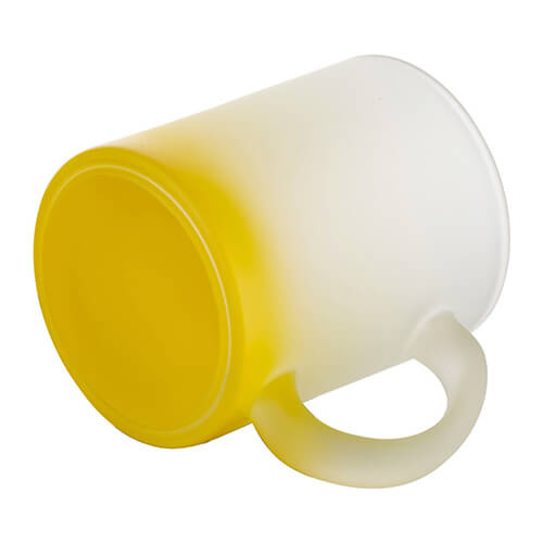 Tazza in vetro smerigliato 330 ml per sublimazione - giallo sfumato
