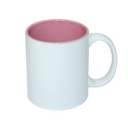 Tazza 330 ml con l'interno rosa JS Coating Sublimazione Termostampa