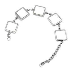 Bracciale con 5 piastrine stampabili per stampa sublimatica   a trasferimento termico