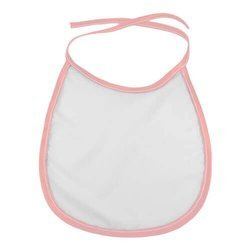 Bavaglino rosa chiaro per bambini frottè per sublimazione di trasferimento termico