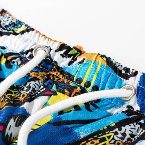 Pantaloncini da spiaggia sublimati da uomo - skateboard