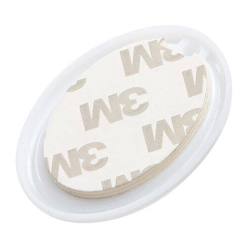 Gancio piccolo in plastica per sublimazione - ovale bianco