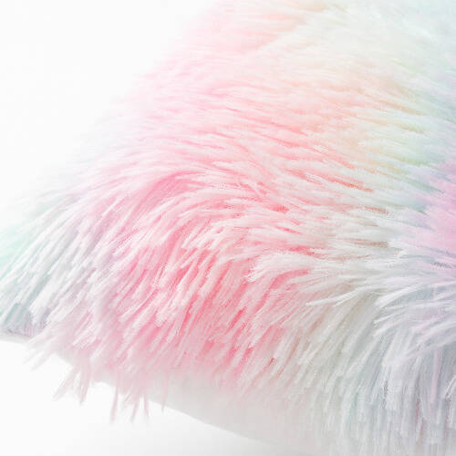 Federa colorata 45 x 45 cm in pile a pelo lungo e microfibra per sublimazione