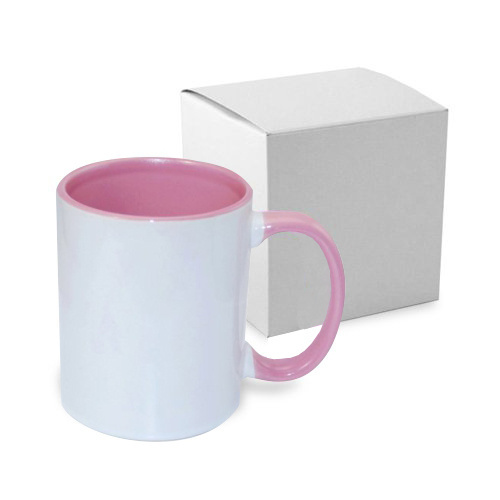 Tazza FUNNY rosa JS Coating con la scatola Sublimazione Termostampa